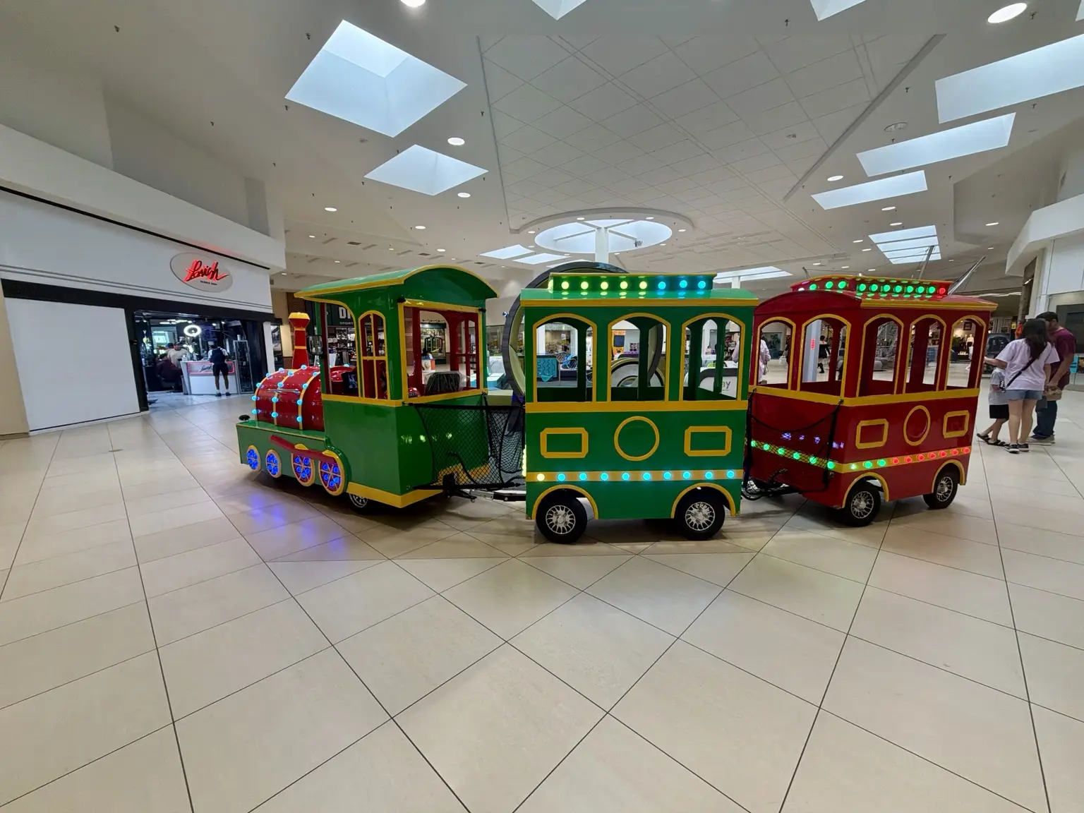 New-generation Fun Express trackless train inside a shopping center